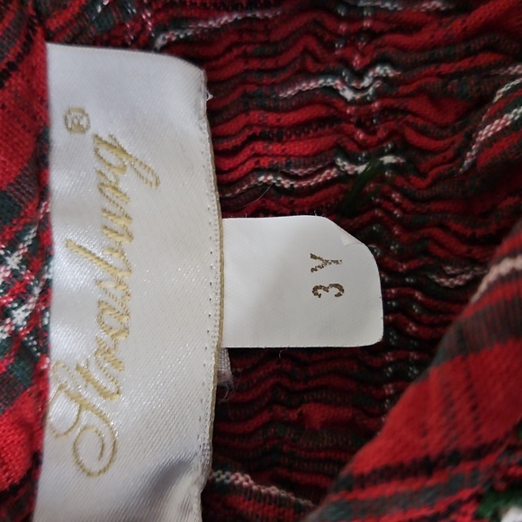 Strasburg Red Tartan Plaid Smocked Dress Sz 3 - 3Y - Picture 5 of 7